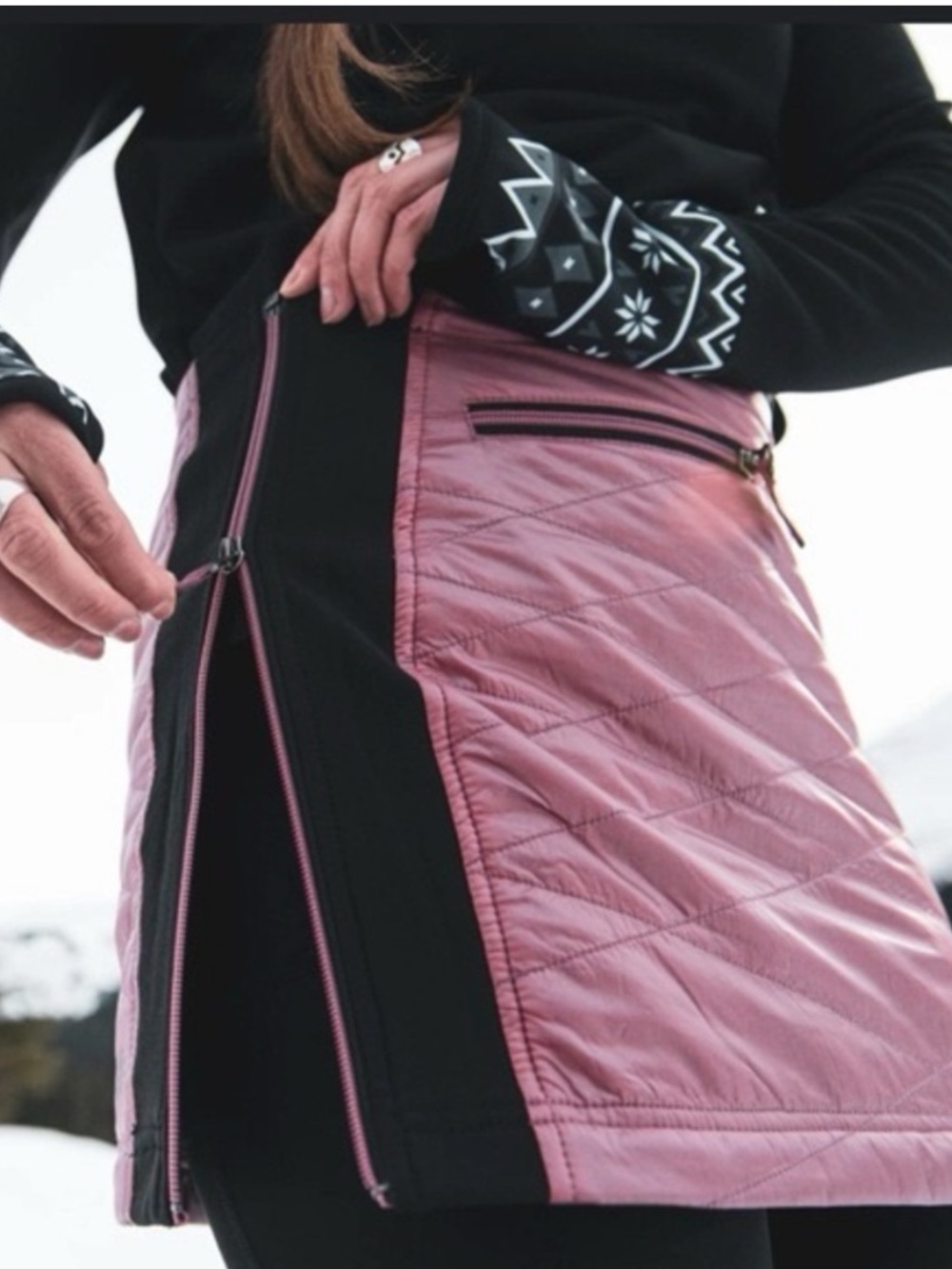 Skhoop Kari Bun Warmer Skirt, Dusty Pink, Size Medium